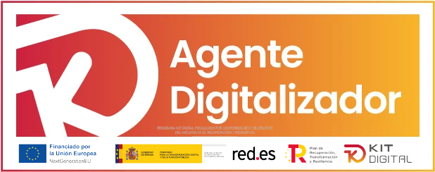 Agente Digitalizador Kit Digital. Financiado por la Unión Europea NextGenerationEU, Gobierno de España, Red.es, Plan de Recuperación, Transformación y Resiliencia